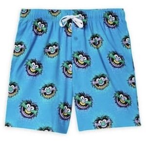 Disney Animal Pajama Shorts For Adults Muppets Drummer Boxer Small
